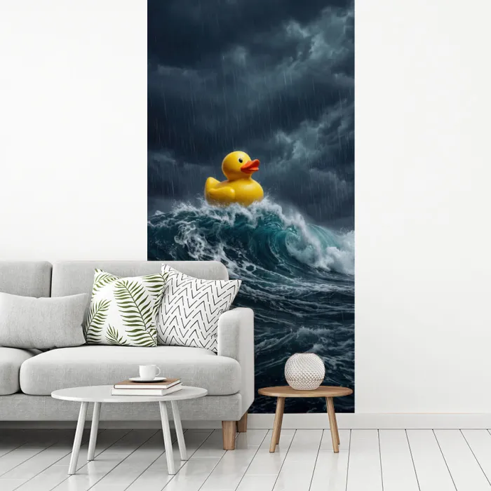 Storm - Badeend - Golven fotobehang vinyl groot -woonkamer