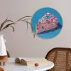 Taart - Edelstenen - Glitters - Roze Akoestische PET Vilt - Rond klein -sfeer3