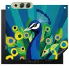 Pauw - Cirkels - Blauw Inductie beschemer met haakjes middel -3d