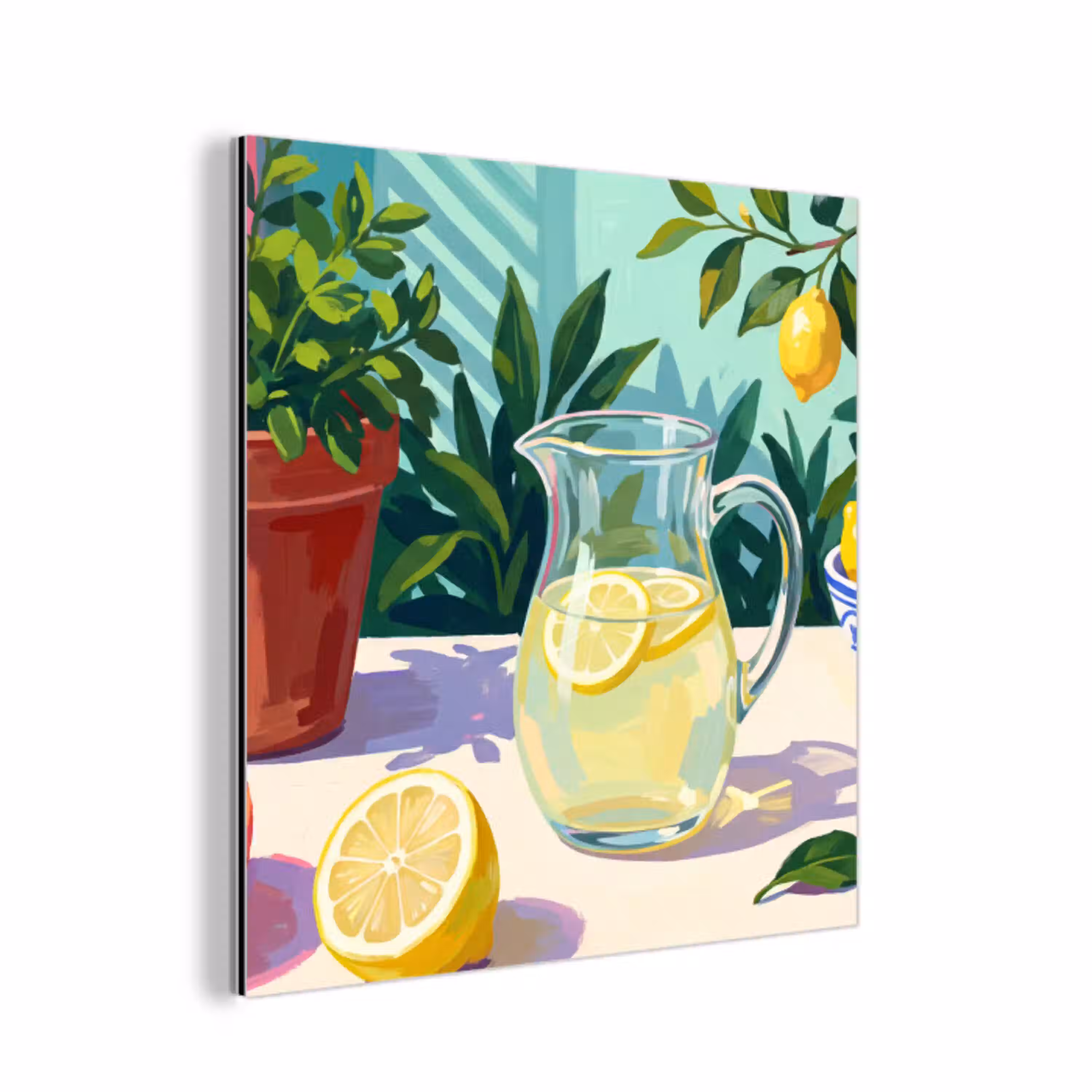 Citroen limonade zomer aluminium wit klein -3d