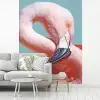Close-up flamingo fotobehang vinyl groot -woonkamer