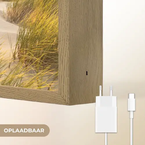 Zonsondergang - Duinen - Strand - Landschap Light Box met batterij (Wandlamp) middel -USP_websiteoplaadbaarNL