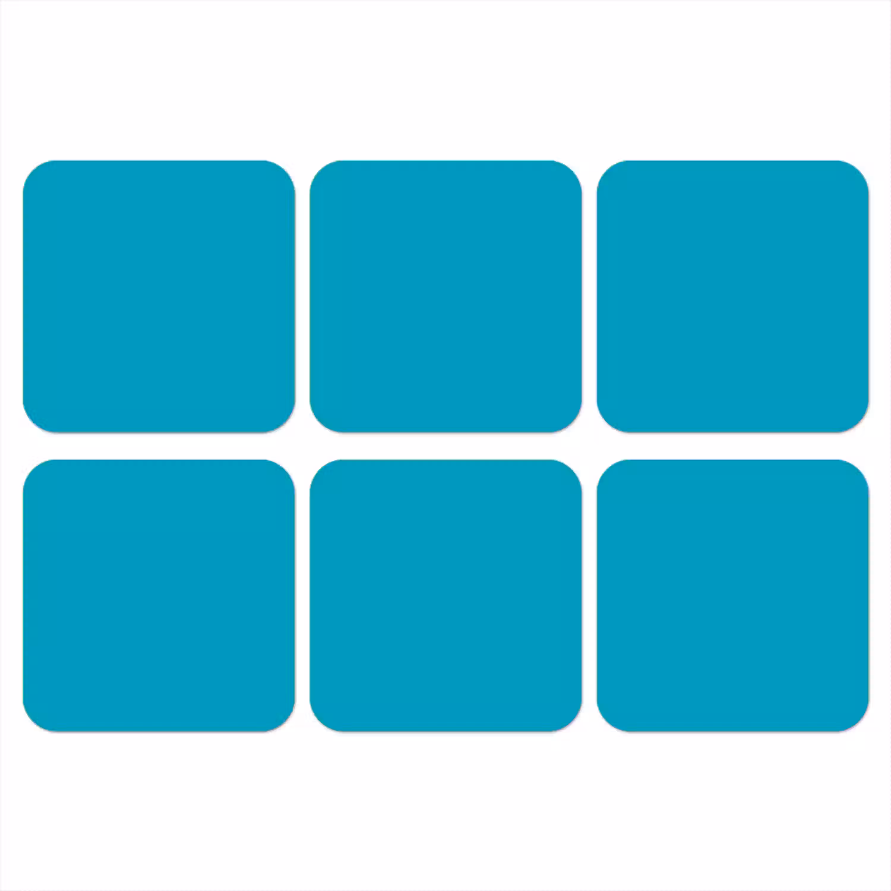 Deep - Turquoise - Turkoois onderzetter kurk middel 366 -3d