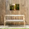 Mossig bospad Tuinposter op houten frame 2 cm dik klein -sfeer4