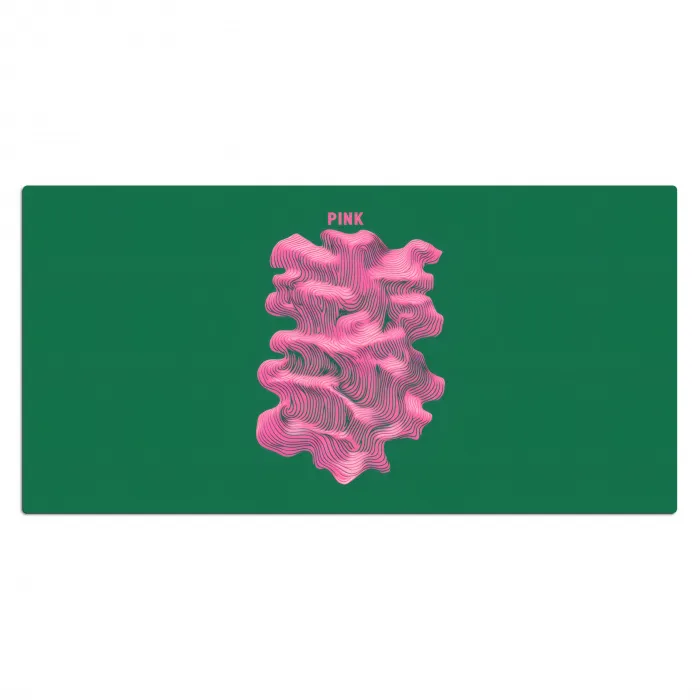 Abstract - Pink - Lijnen - Groen Muismat XXL klein -3d_leeg