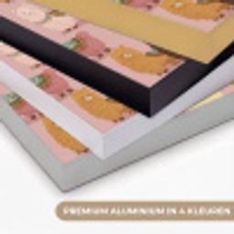 Alpaca's - Patroon - Kleurrijk Textielframe zwart klein 947 -USP_kleurenNL