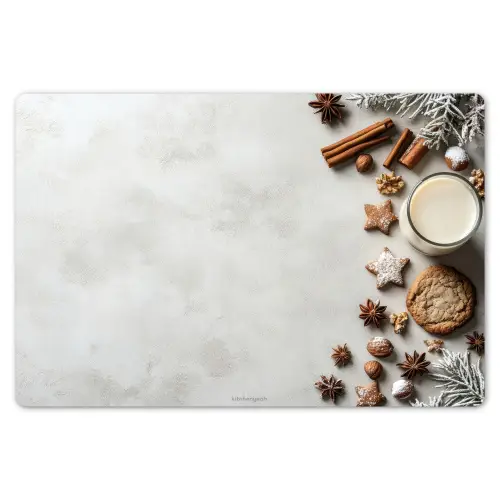 Winter - Kerst - Specerijen - Wit Placemat vinyl groot -zzsfeer1_Kitchenyeah-website