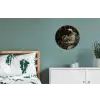 Café - Croissant - Koffie - Astronaut Wandcirkel aluminium klein -slaapkamer