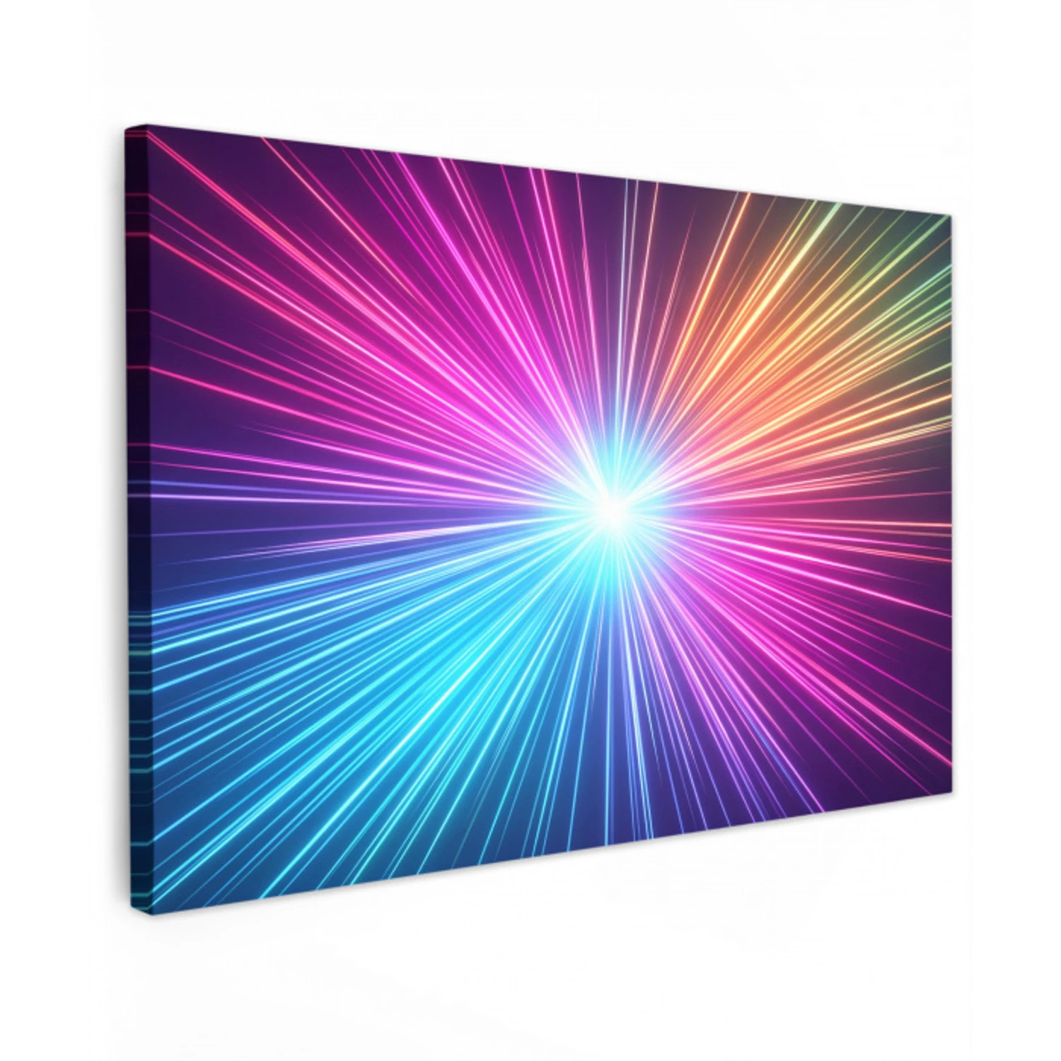 Abstract - Light - Burst - Modern - Colorful canvas 2cm klein -z3d