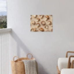 Kastanje Champignons - Beige tuinposter los doek klein -sfeer8