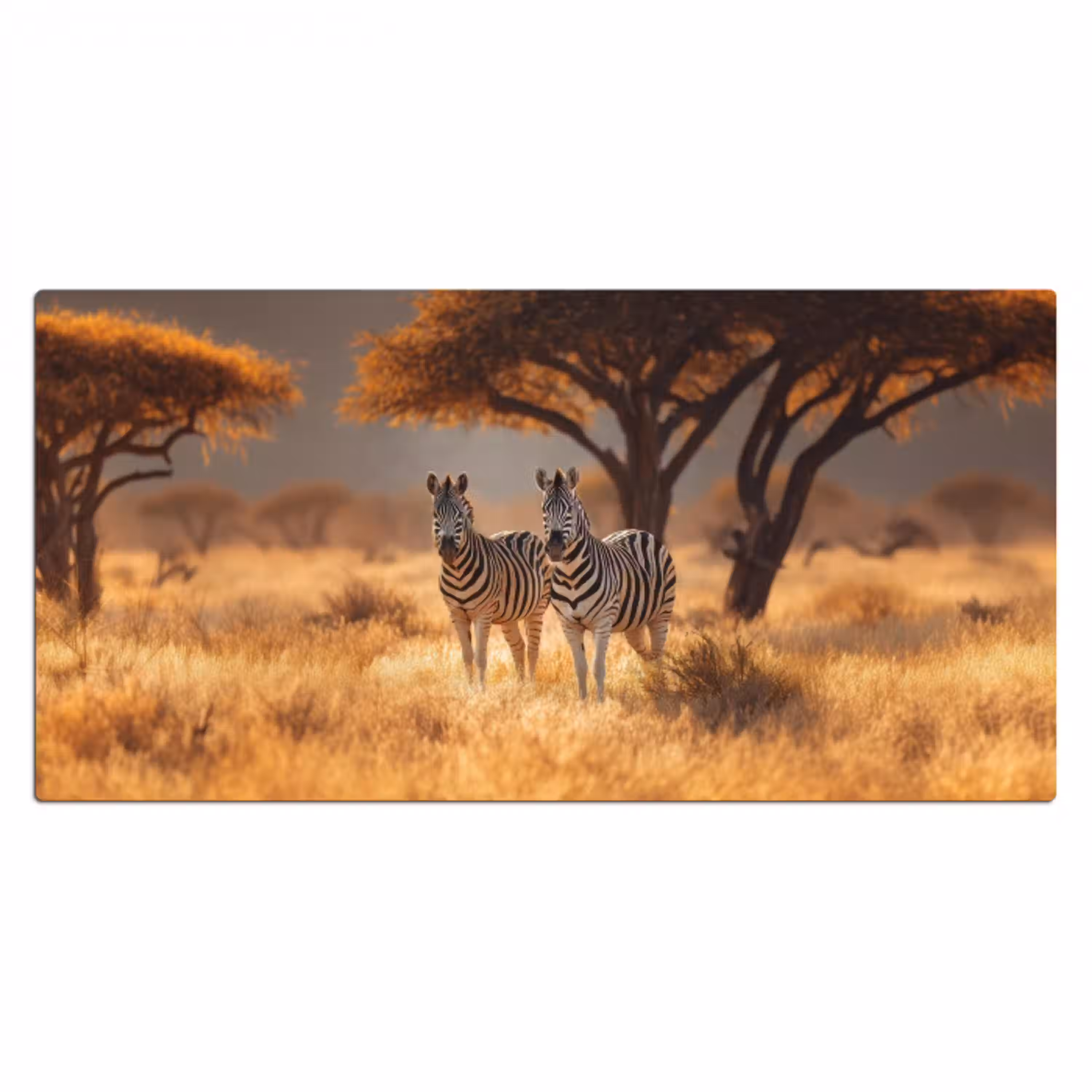Zebra's - Savannelandschap - Gras Muismat XXL klein -3d_leeg