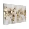 Abstracte vierkanten - Aardetonen - Mistig canvas 2cm klein -z3d