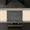 Beton - Grijs - Lijn - Vormen keuken achterwand spatscherm klein -sfeer1