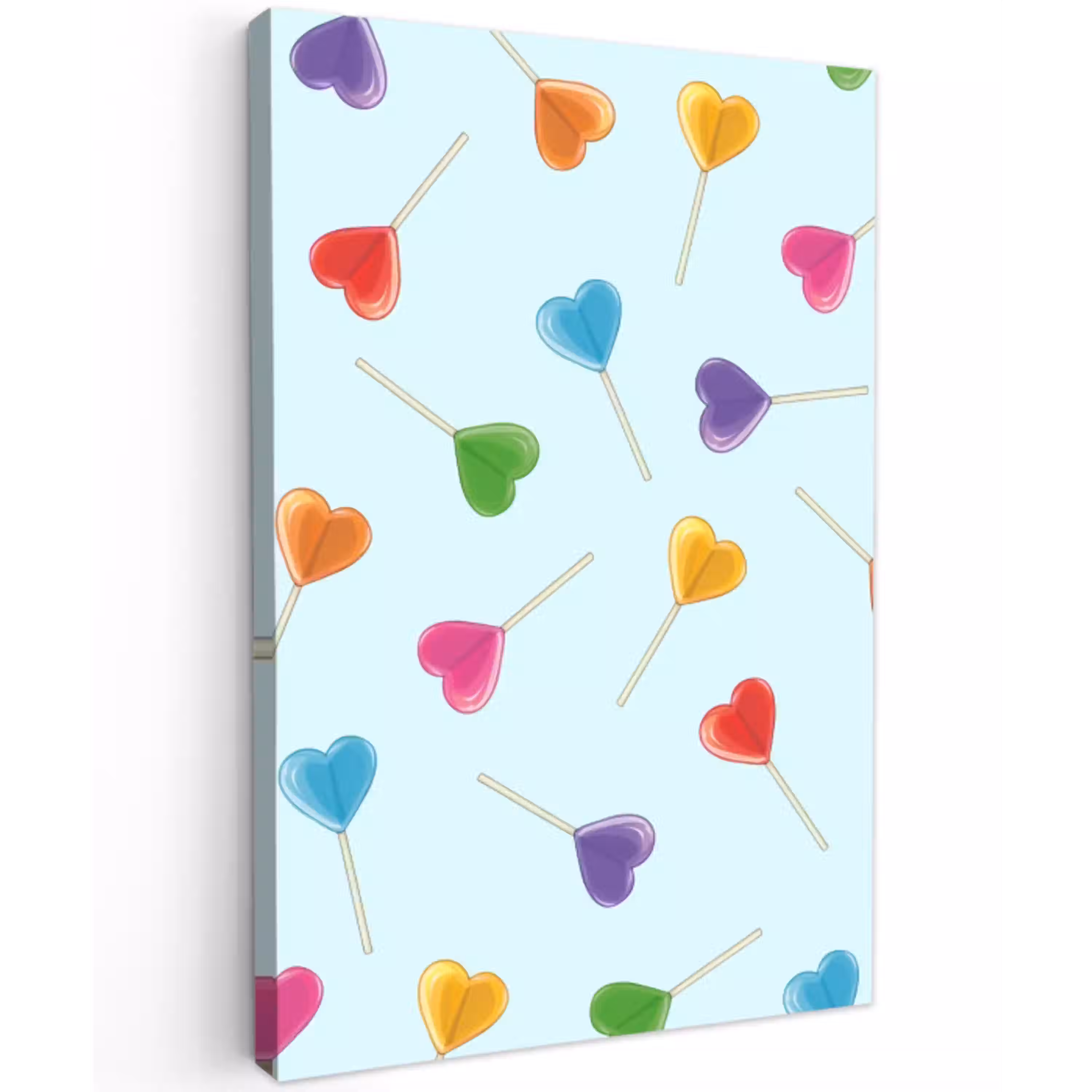 Lolly - Regenboog - Snoep Tuinposter op houten frame 2 cm dik middel -3d