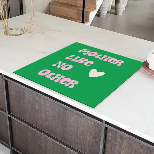 Tekst - Hartje - Moeder - Groen Inductie beschermer vinyl 3mm middel -sfeer8
