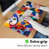 Vormen - Abstract - Stippels - Blauw Muismat XXL klein -sfeer3
