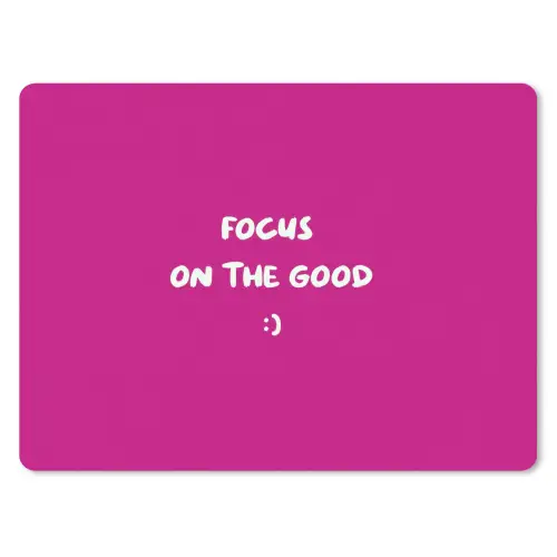 Focus - Smiley - Roze muismat rubber klein -3d