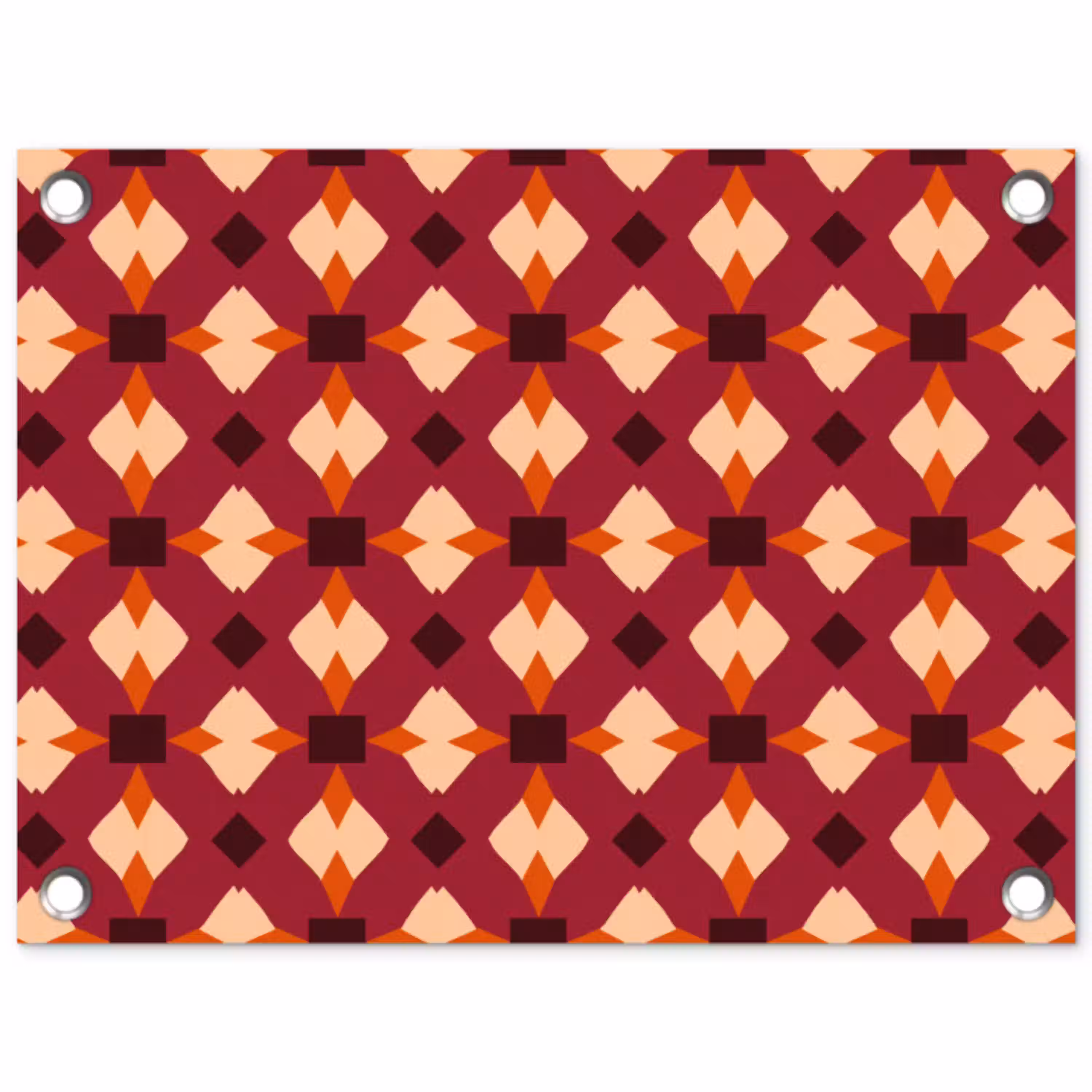 Retro - Patroon - Kleurrijk tuinposter los doek klein 239 -3d