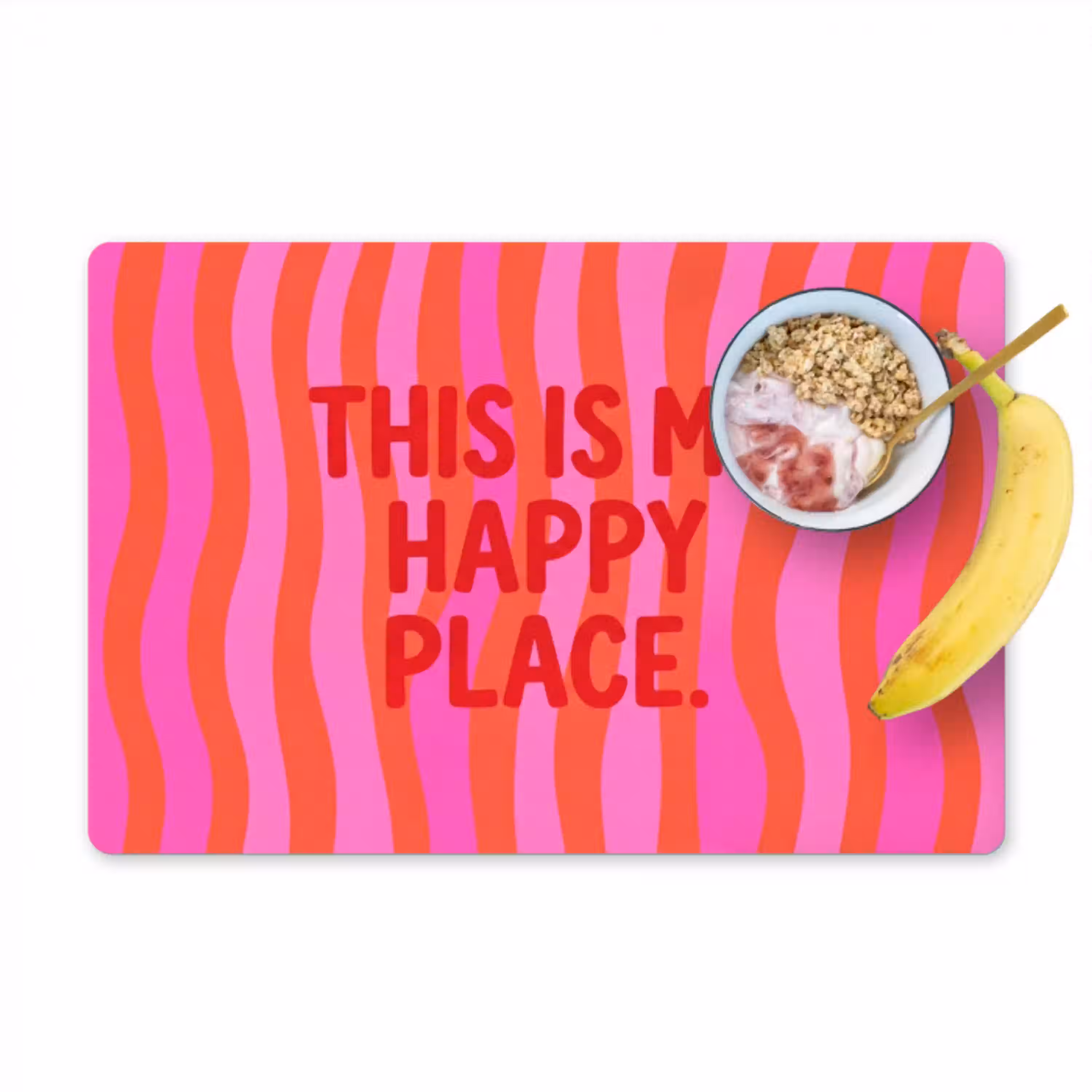 Tekst - Modern - Kleurrijk Placemat vinyl groot -zzzproduct_Kitchenyeah-website