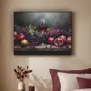 Wijn - Fruit - Stilleven Textielframe zwart klein -sfeer1