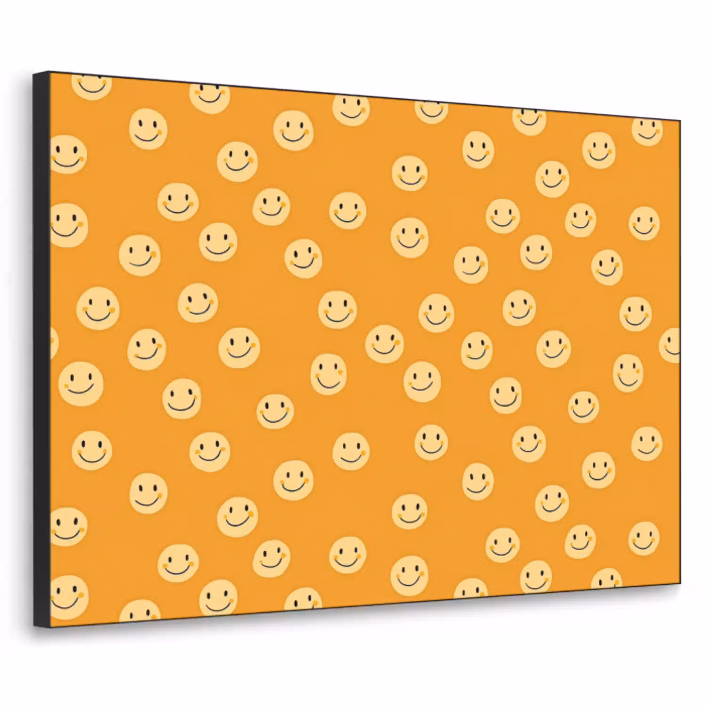 Smileys - Retro - Heel Textielframe zwart klein 947 -3d