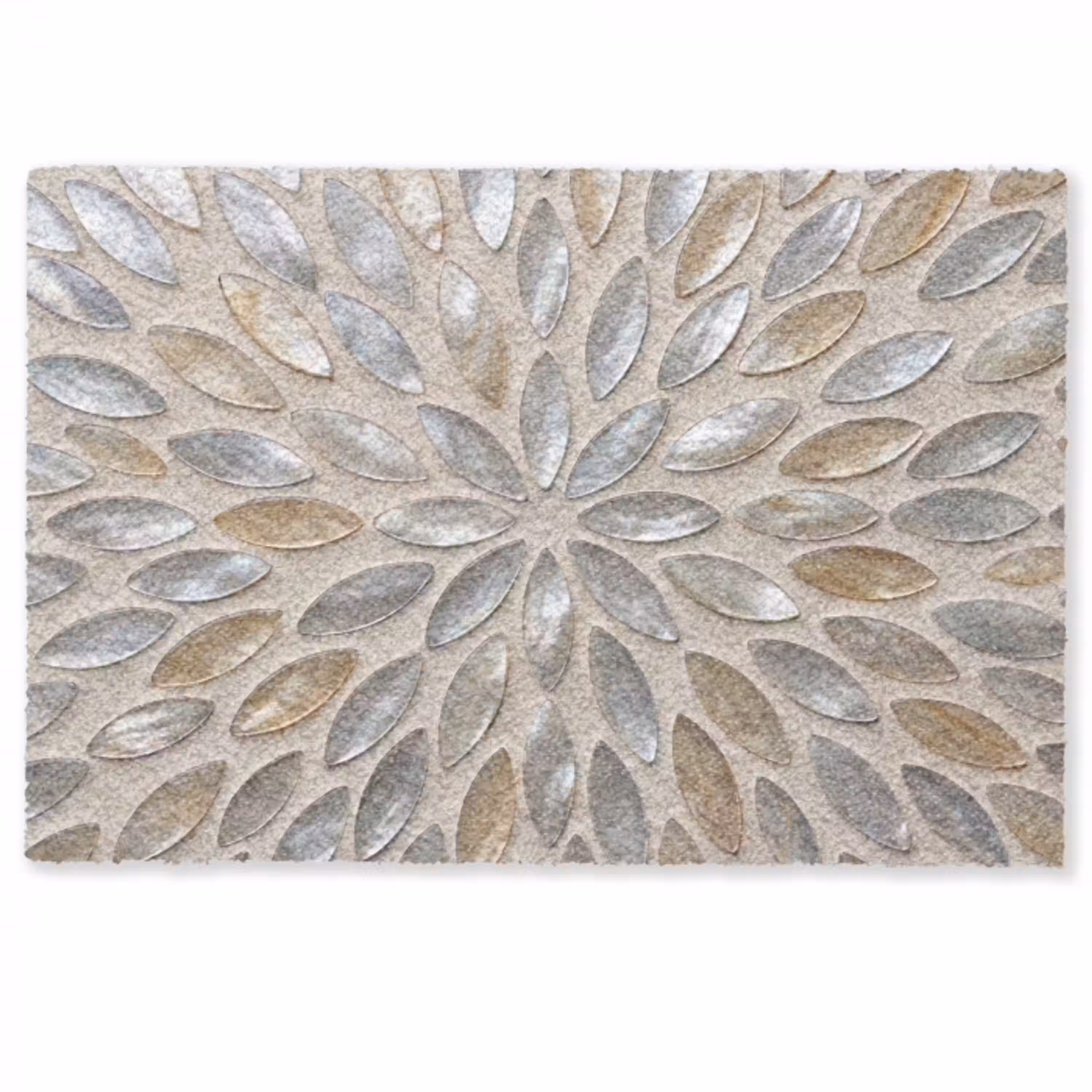 Patroon - Ovaal - Glanzend - Abstract - Beige Deurmat klein -zkaufland3d