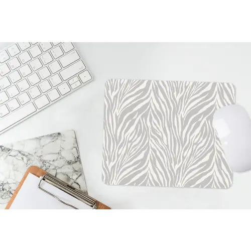 Zebra - Motief - Grijs muismat rubber klein 262 -witbureau