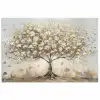 Boom - Beige - Goud - Verflook - Grijs poster papier klein -3d