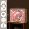 Roze - Bloemen - Wit - Oranje Light Box met batterij (Wandlamp) middel -USP_websiteoverzichtNL