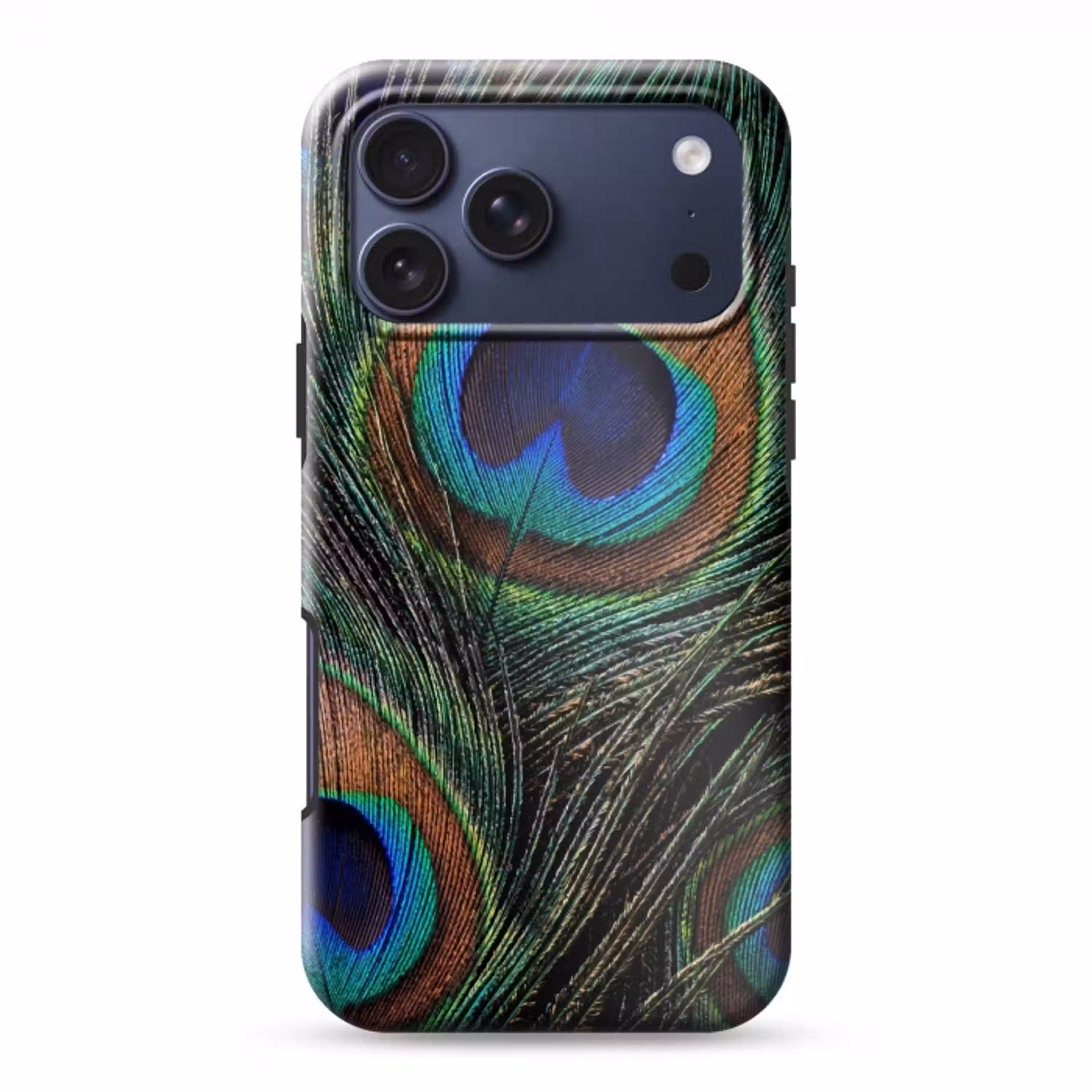 Pauwenveren - Klassiek - Groen Toughcase MagSafe Apple iPhone 17 Pro Max klein -3d