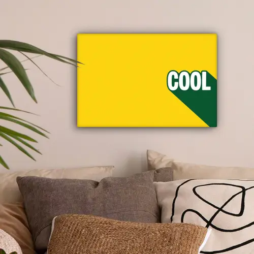 Cool - Geel - Groen canvas 2cm klein -sfeer1