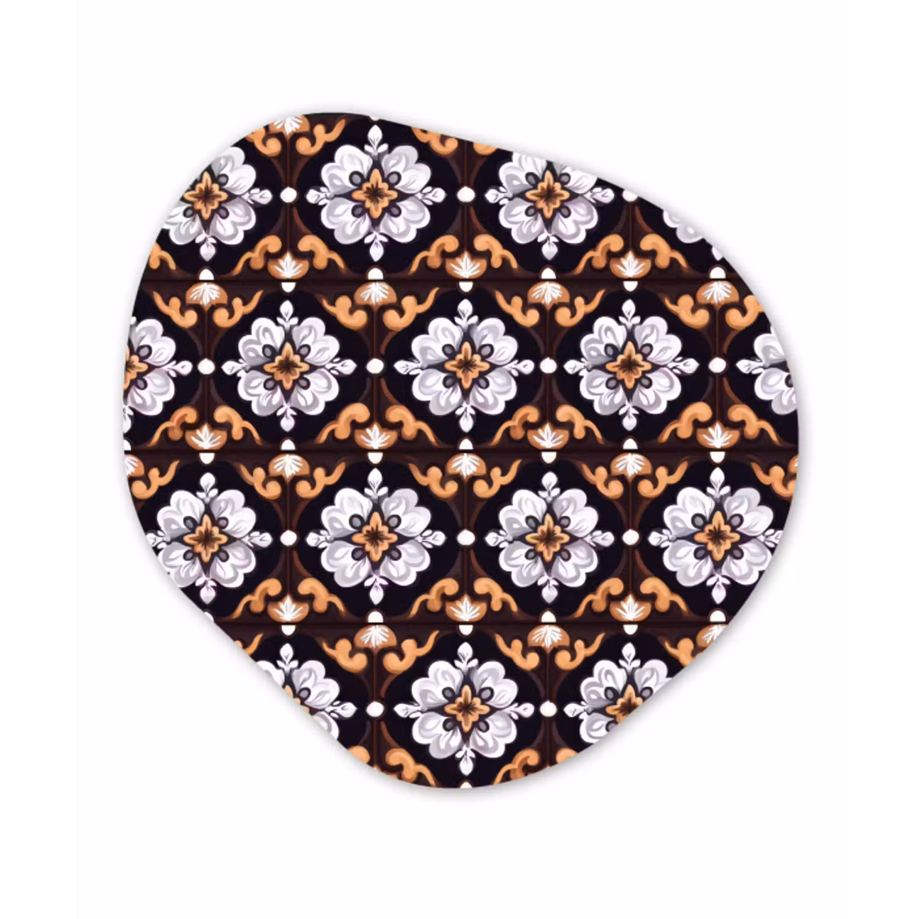 traditioneel - Element - Kleurrijk Wandcirkel Organisch Aluminium middel 851 -3d