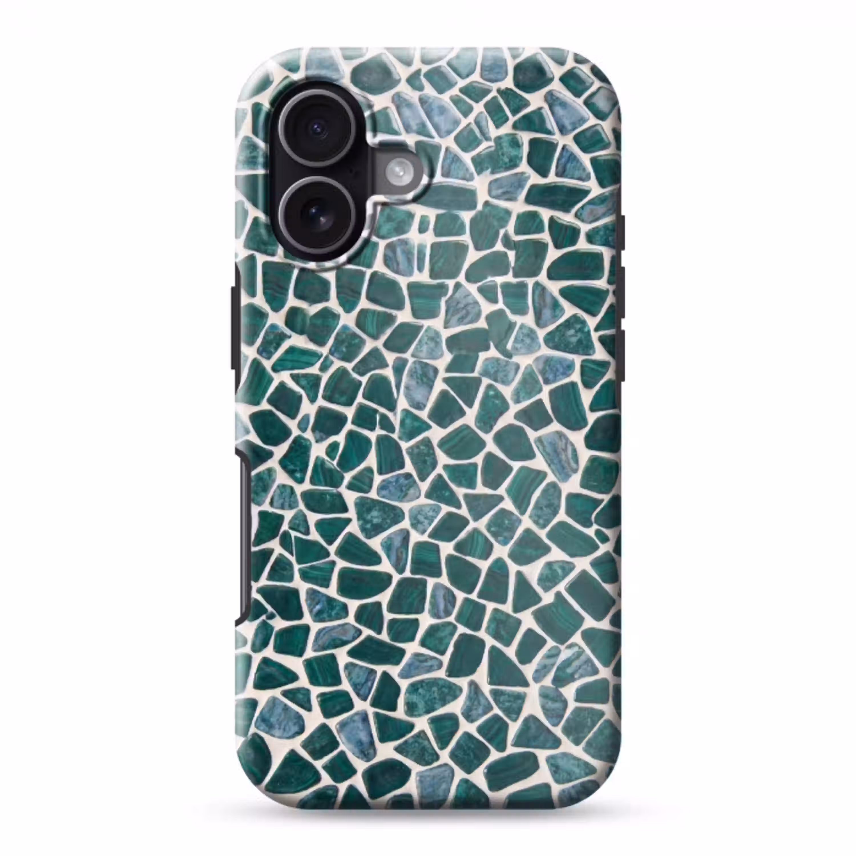 Textuur - Steen - Groen - Abstract - Patroon Toughcase MagSafe Apple iPhone 17 klein -3d