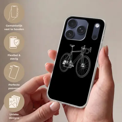 Lijnen - Illustratie - Wit Telefoonhoesje iPhone 17 Pro klein -sfeer3_NL
