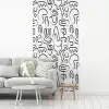Vormen - Abstract - Zwart - Wit fotobehang vinyl groot 64 -woonkamer