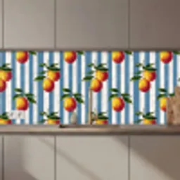 Strepen - Citroen - Blauw keuken achterwand 2 middel 871 zz_3dshopping