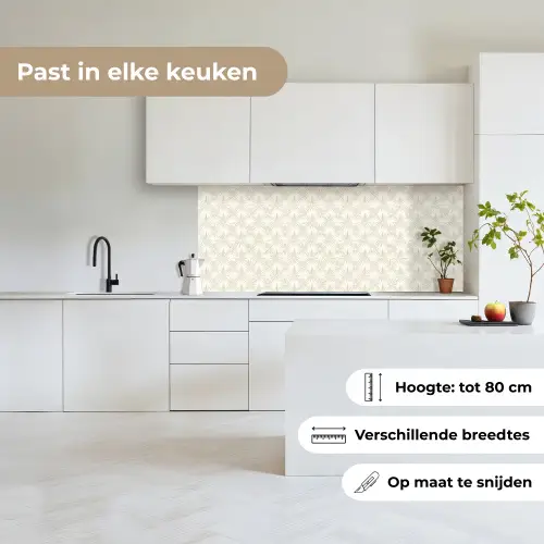 Patroon - Bloemen - Beige keuken achterwand 2 middel 871 -sfeer4_NL