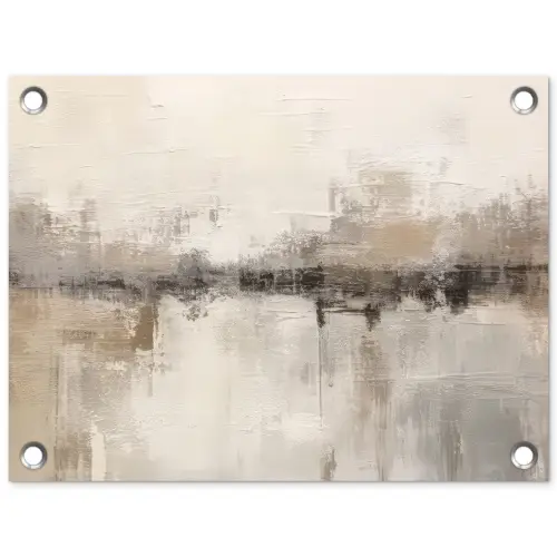 Moderne kunst - Abstract - Beige tuinposter los doek klein -3d
