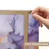 Marmer - Paars - Lila - Goud - Abstract Light Box met batterij (Wandlamp) middel -USP_websiteprintNL