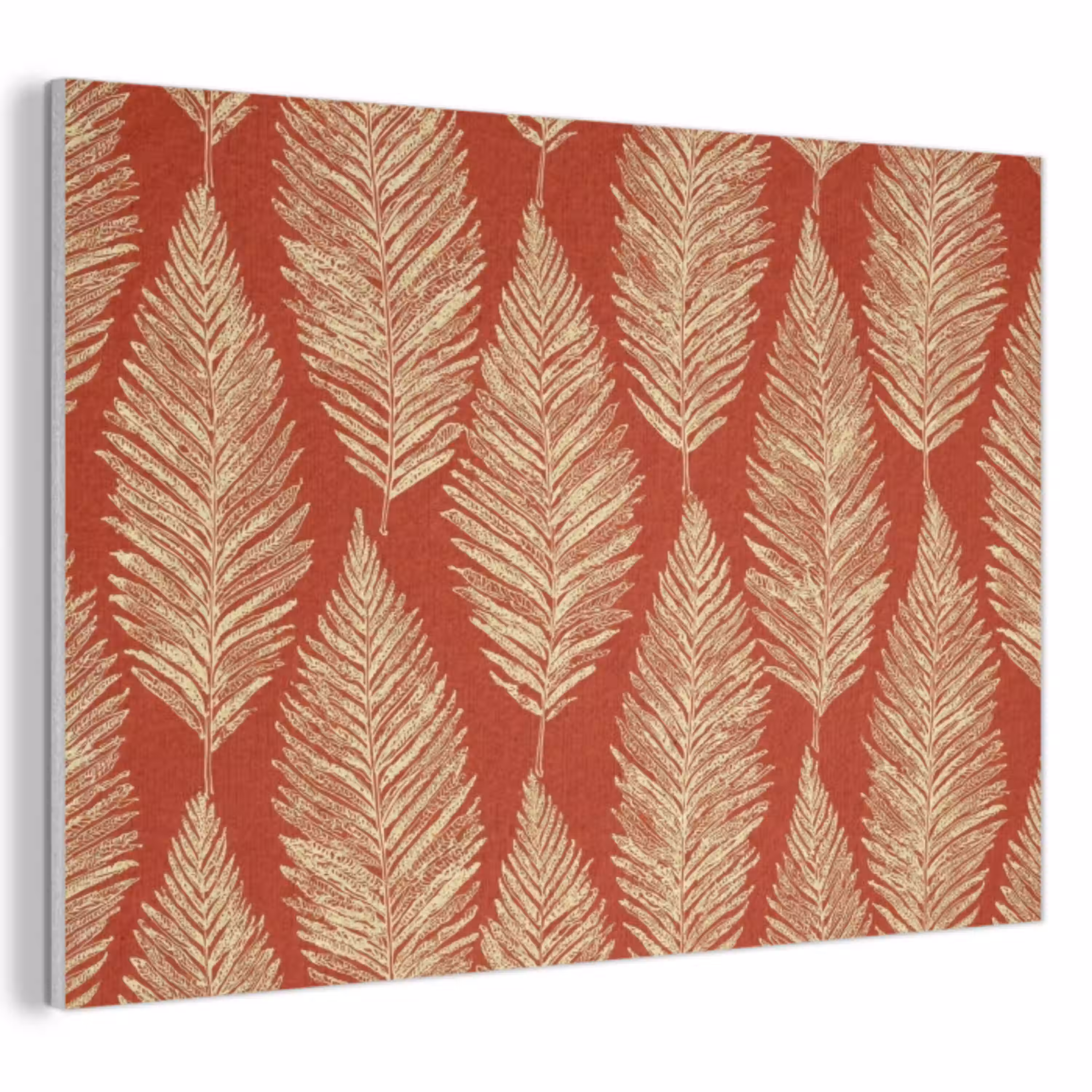 Rood - Botanisch - Varen - Patroon PET vilt klein 837 -3d