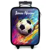 Neon - Voetbal - Kleurrijk Kinderkoffer - Zwart klein -zzz_website3d