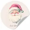 Kerstman - Kerst - Quote - Beige Wandcirkel behangsticker klein -3d