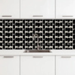 Modern - Patroon - Zwart keuken achterwand 2 middel 871 -3d