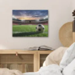 Voetbal - Stadion - Sport - Groen PET vilt klein -sfeer3