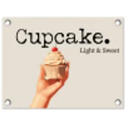 Cupcake - Zoet - Kers tuinposter los doek klein -3d