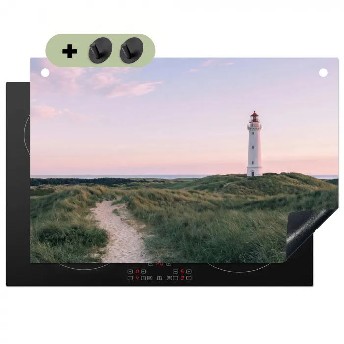 Vuurtoren - Duinlandschap - Zee Inductie beschemer met haakjes klein -3d