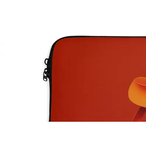 Oranje - Hoed - Vrouw laptophoes neopreen klein -detail