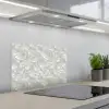 Parelmoerglans - Wit - Schelp keuken achterwand spatscherm klein 900 -3d_schuin