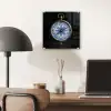 Kompas - Delfts blauw - Zwart plexiglas 5mm klein -sfeer6