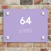 Effen - Lila - Modern Naambord Rechthoek middel -sfeer3